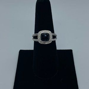 David Yurman Black Onyx Petite Albion Ring Size 5